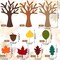 192-piece Fall Tree of Thanks Felt Craft Kit Autumn Tree Maple Leaves Ornaments Felt Board for DIY Art Craft, Fall Thanksgiving Party Gift Supplies Home Classroom Door Wall Hanging Tree Decor.